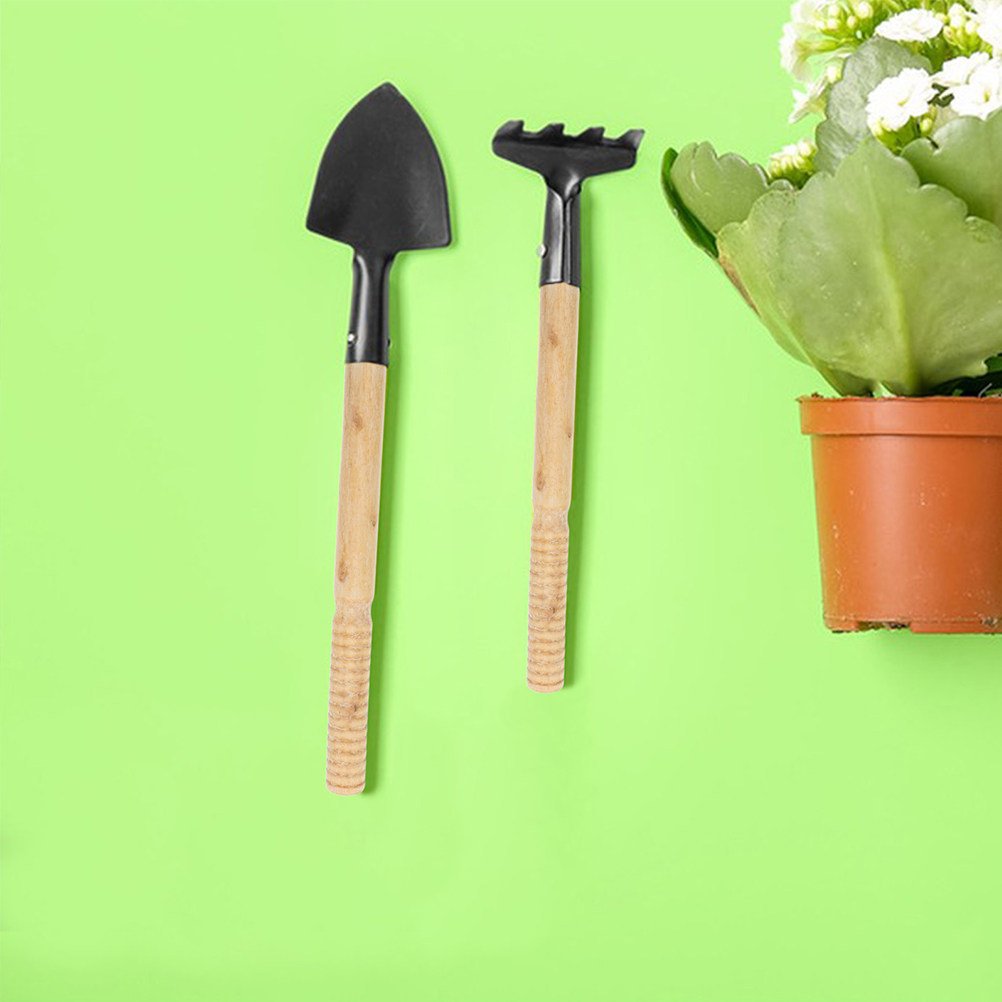 Gardening Tools Wooden - 5Pcs Set Gagang Alat Kebun Kayu,