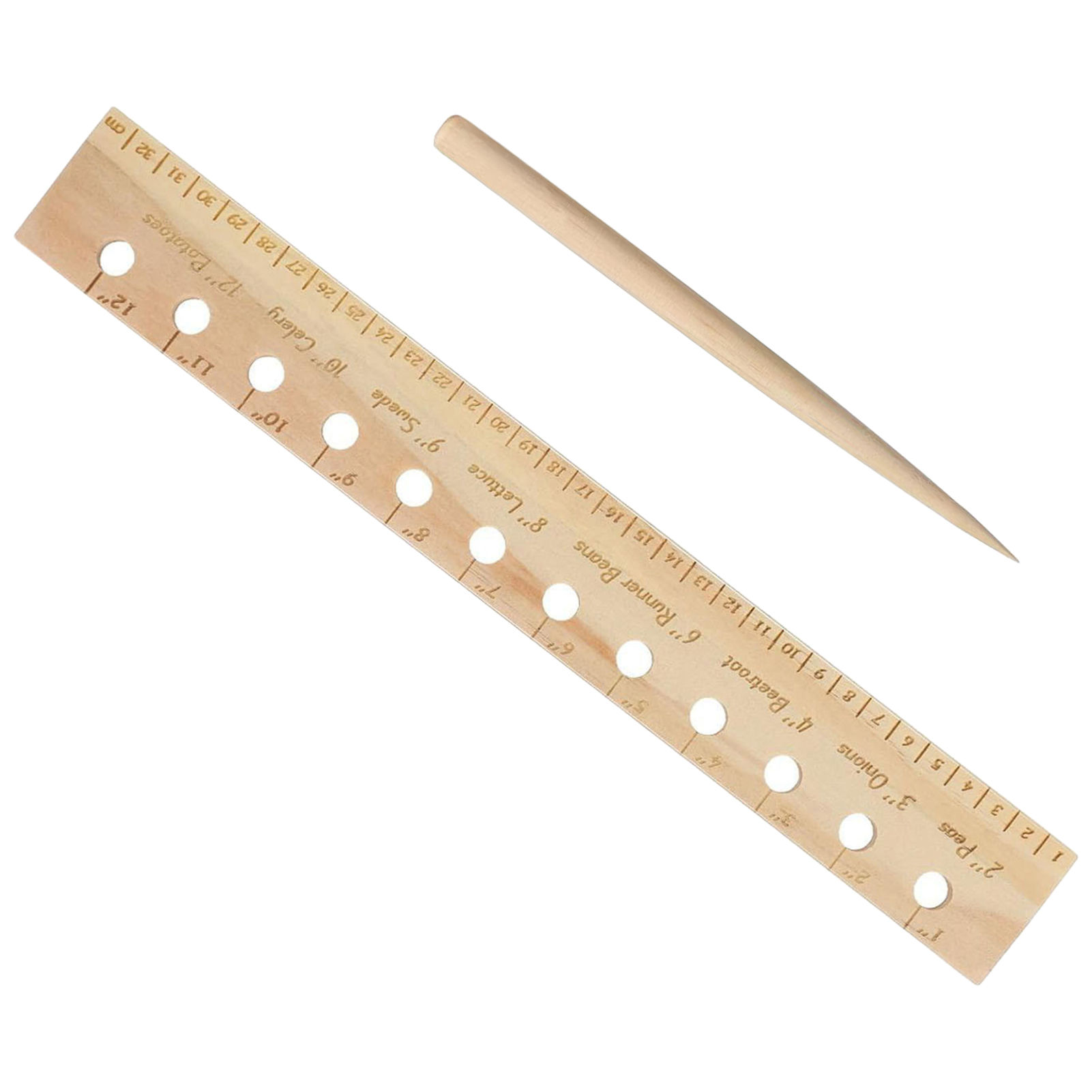 Penggaris Penanaman Kayu Solid - Gardening Tools Wooden ulasan dan harga
