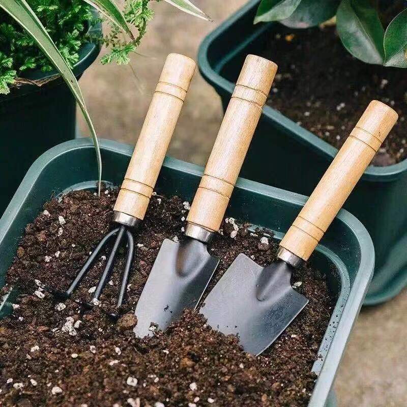 3 Buah Set Alat Berkebun Mini  - Gardening Tools Wooden ulasan dan harga