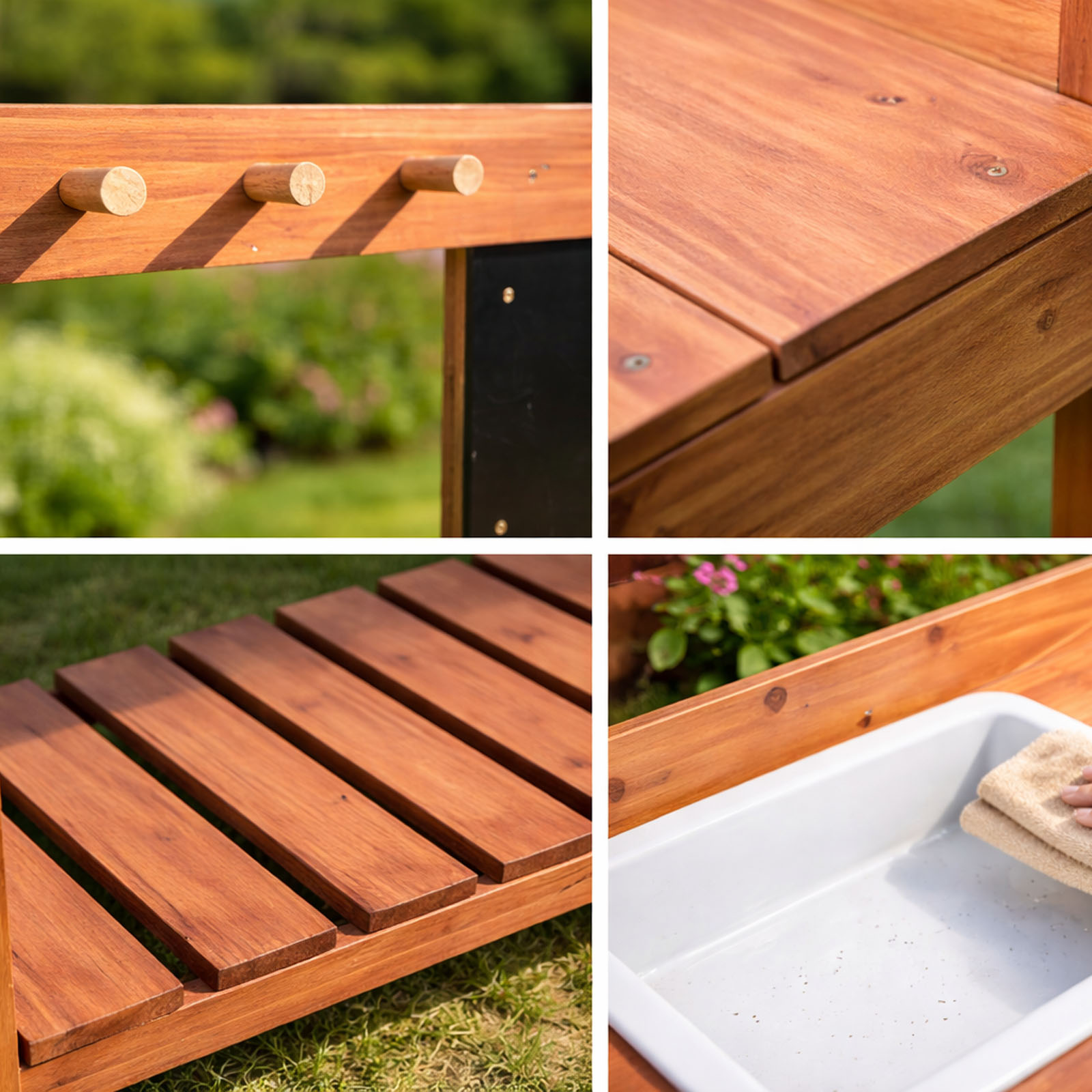 Meja Pot Tanam Kayu untuk Anak - Gardening Tools Wooden ulasan dan harga