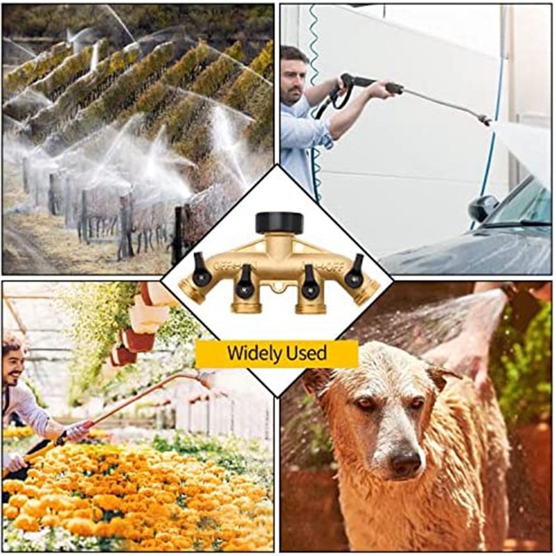 ABNQ Pembagi Selang Kuningan 4 - Gardening Tools Yellow ulasan dan harga